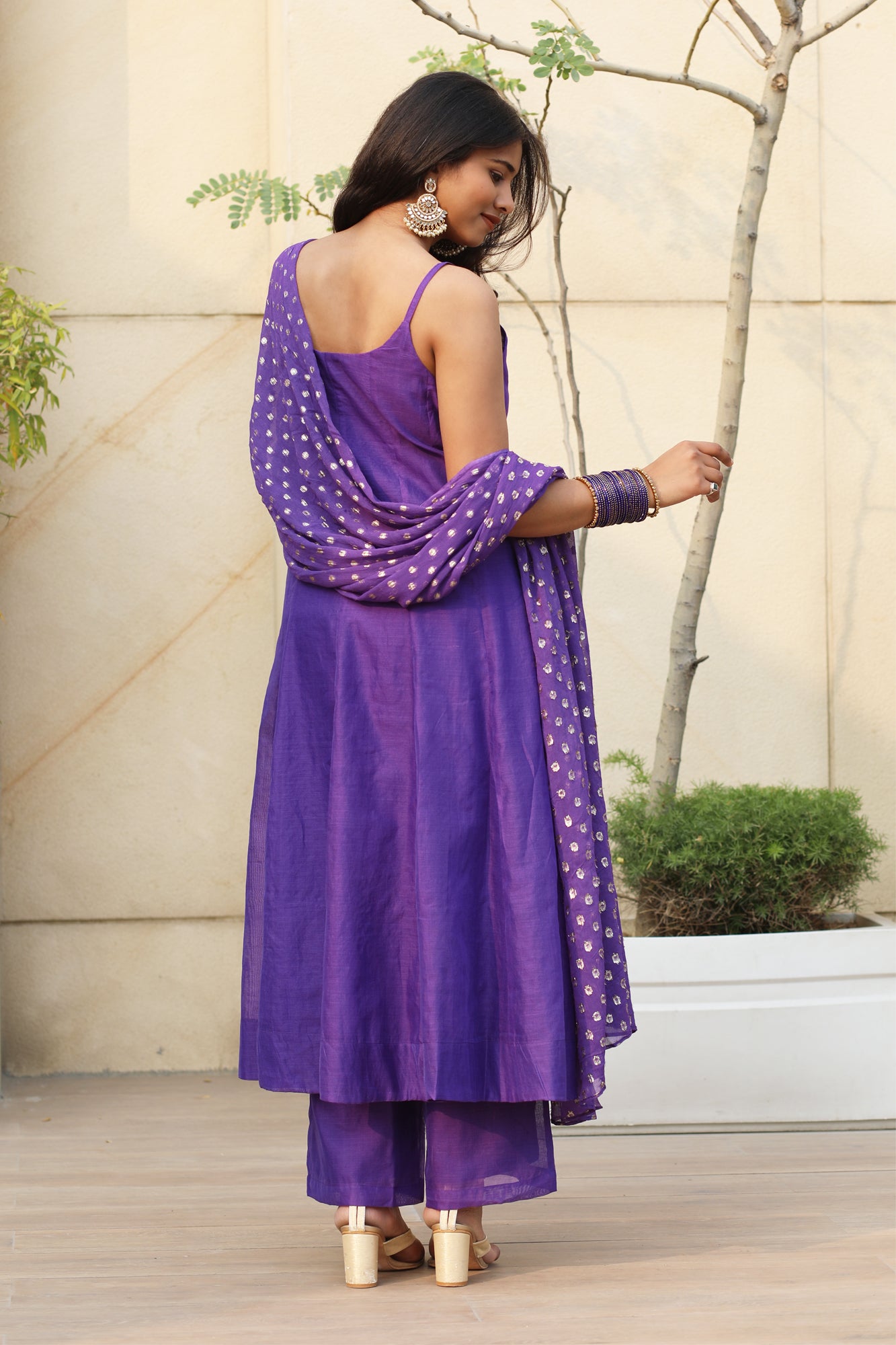 Amara Purple Anarkali Set