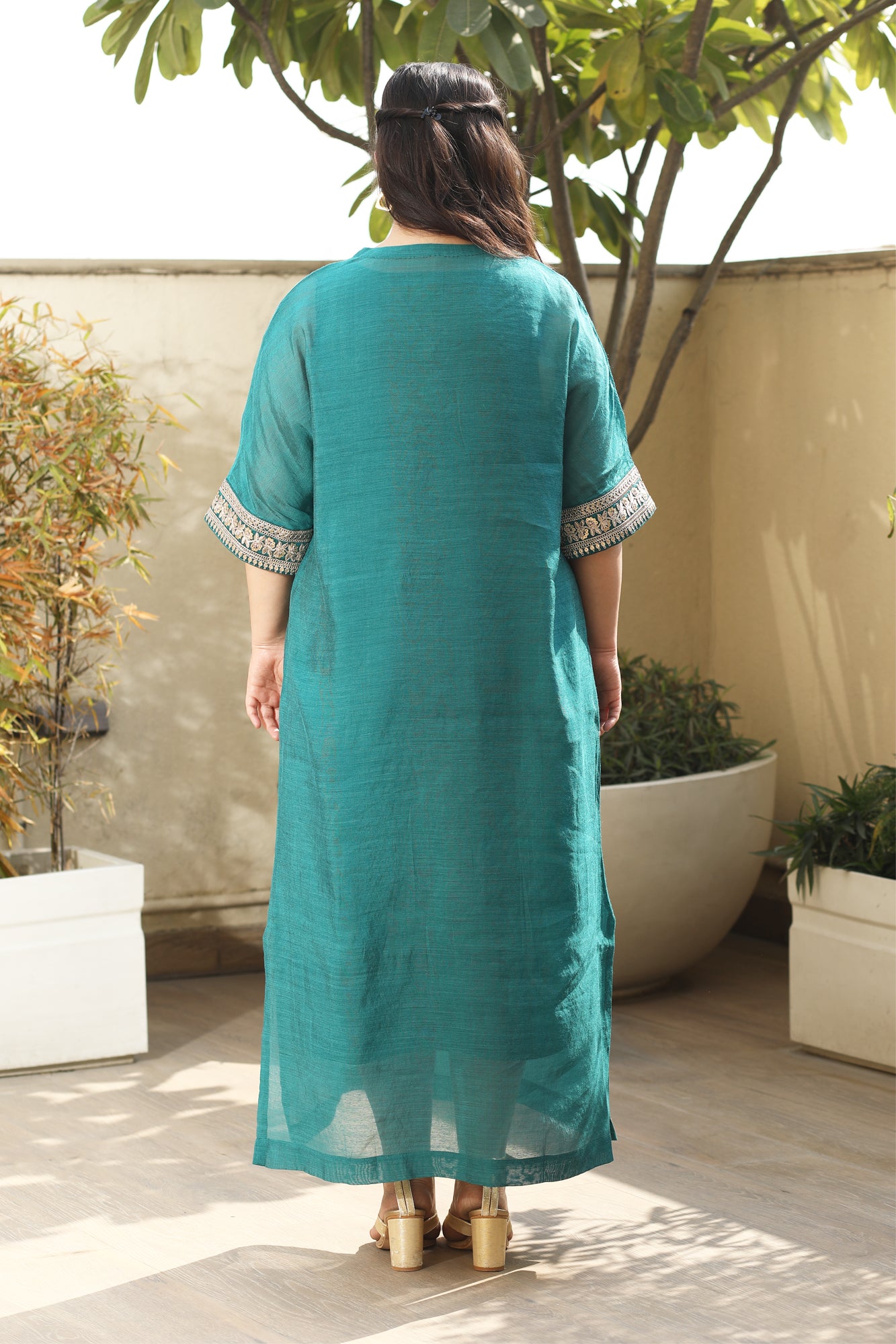 Aira Teal Kaftan