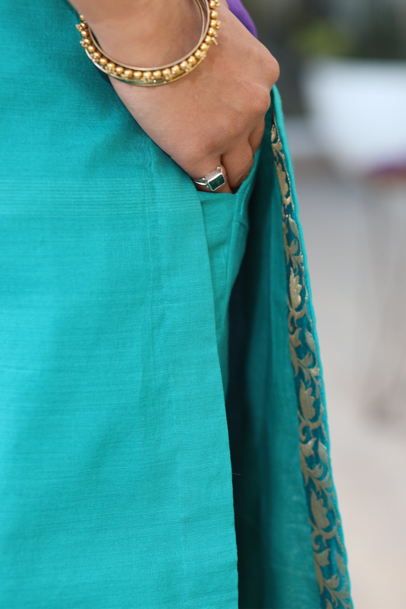 Naira Teal Kurta Set