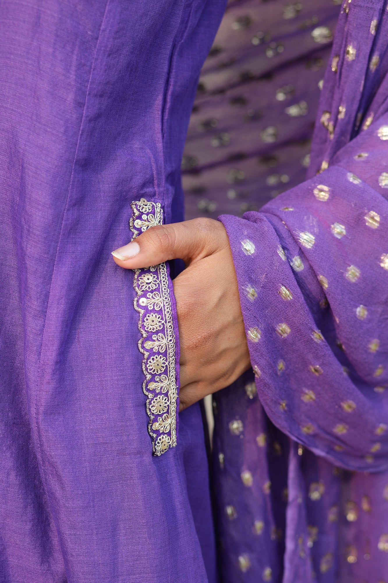 Amara Purple Anarkali Set