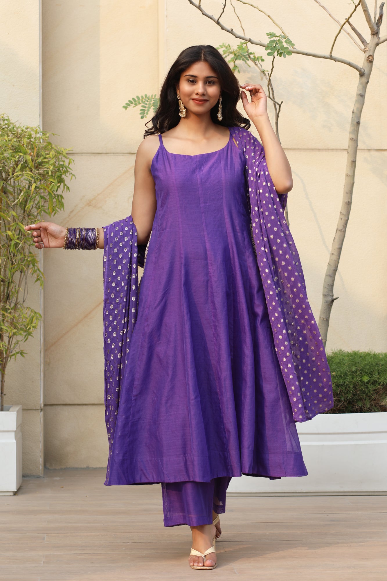 Amara Purple Anarkali Set